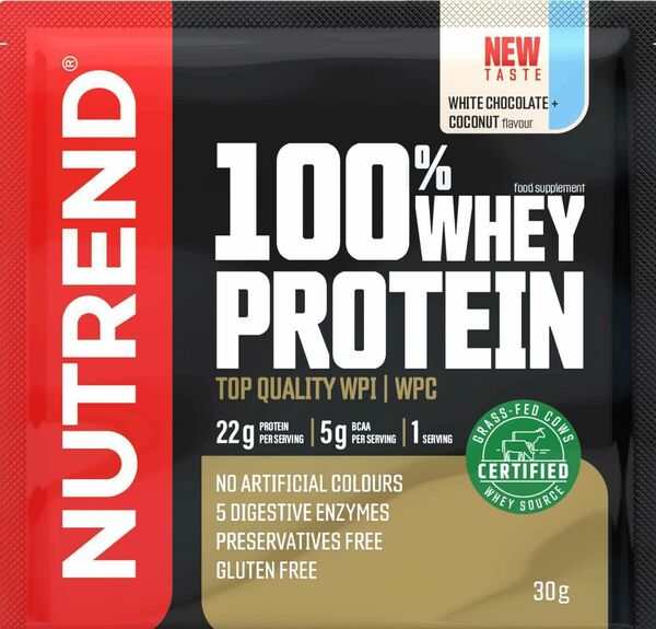 Nutrend 100% Whey Protein bílá čokoláda/kokos 30g porovnat ceny