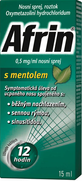 Afrin 0.5mg/ml nosní sprej s mentolem 15ml porovnat ceny