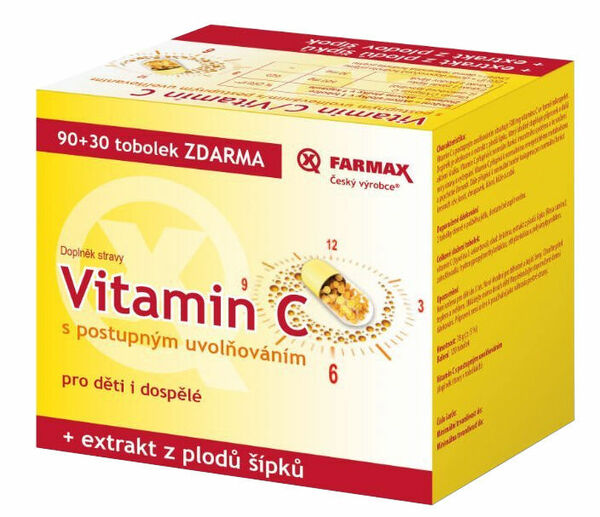 Farmax Vitamin C postupně uvolňujících 90+30 tobolek porovnat ceny