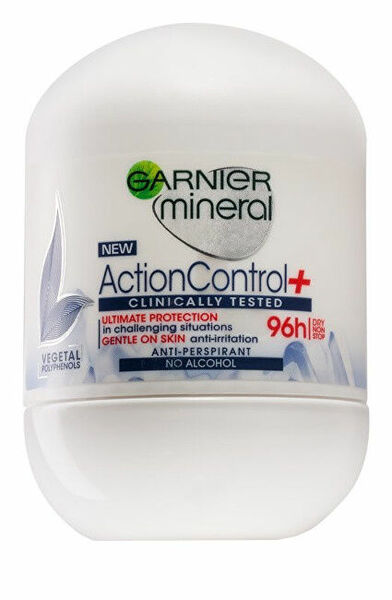 Garnier Action Control + Clinical antiperspirant Roll-on s ochranou až na 96 hodin 50ml porovnat ceny