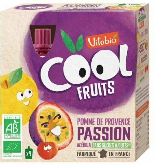 Vitabio Ovocné BIO kapsičky Cool Fruits jablko, maracuja, banán a acerola 4x90g porovnat ceny