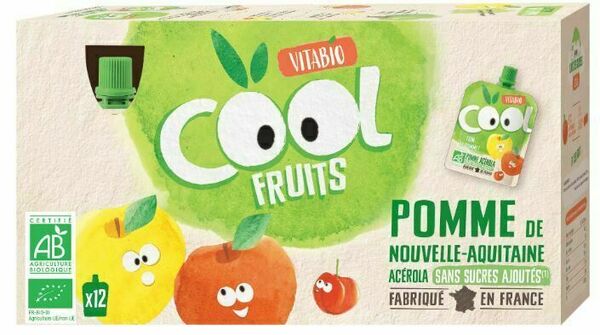 Vitabio Ovocné BIO kapsičky Cool Fruits jablko a acerola 12x90g porovnat ceny