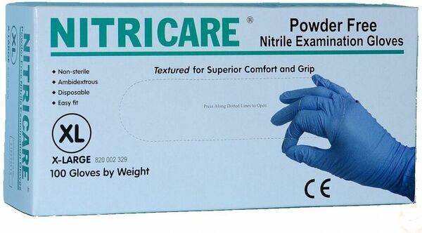 NITRICARE white Rukavice vyš.bez pudru vel.L 100ks porovnat ceny