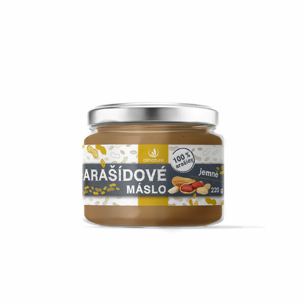 Allnature Arašídové máslo jemné 220g porovnat ceny