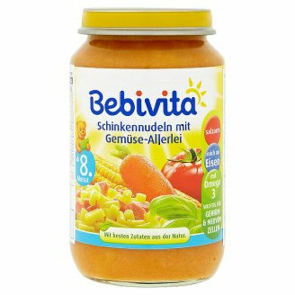BEBIVITA Menu Těstoviny se šunkou a zeleninovou směsí od 8.měsíce 220 g porovnat ceny