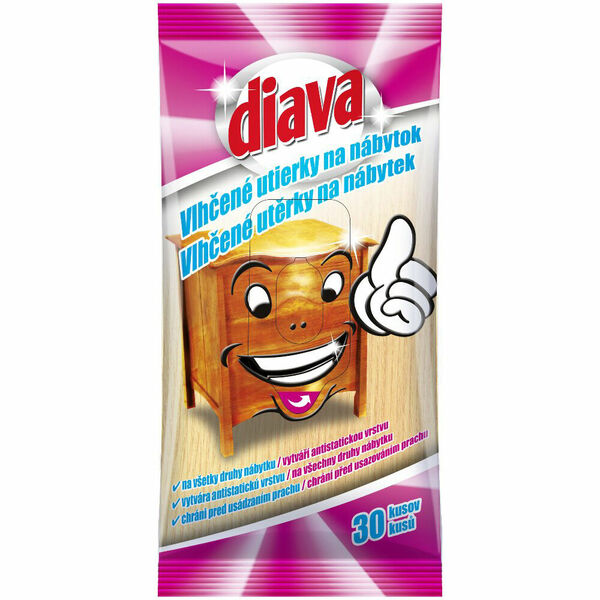 Diava vlhčené utěrky na nábytek 30ks porovnat ceny