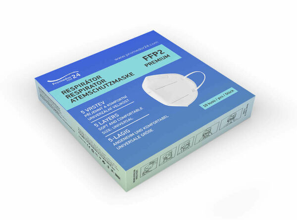 Promedor24  Respirátor FFP2 Premium 5 vrstev 10ks porovnat ceny