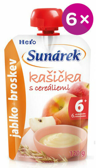 Sunárek kašička jablko a broskev 120g porovnat ceny