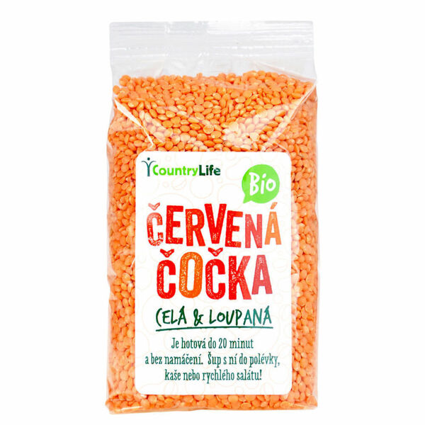COUNTRY LIFE Čočka červená celá loupaná BIO 500 g porovnat ceny