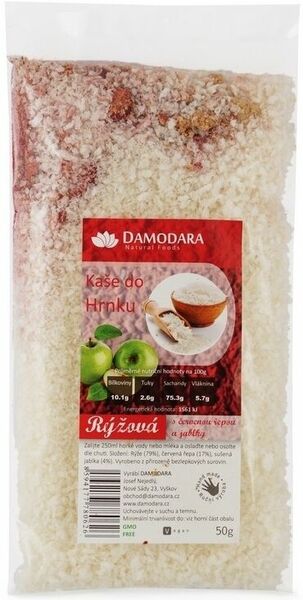 Damodara Instantní kaše rýžová s červenou řepou a jablky 50g porovnat ceny