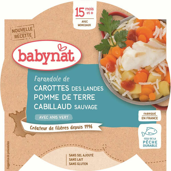 BABYBIO Mrkev a brambory s treskou 260 g porovnat ceny