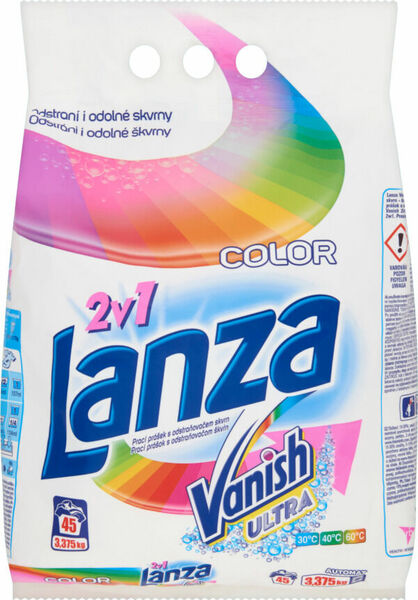 Lanza Vanish 2v1 na barevné prádlo 3,375kg porovnat ceny