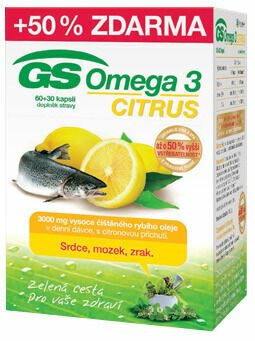 GS Omega 3 Citrus 60+30 kapslí porovnat ceny