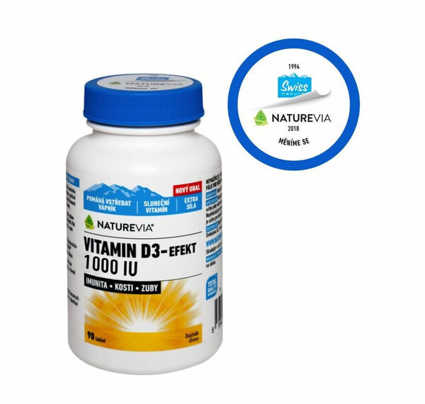 Swiss NatureVia Vitamin D3-Efekt 1000 I.U. 90 tablet porovnat ceny