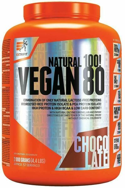 Extrifit Vegan 80 2000g čokoláda porovnat ceny