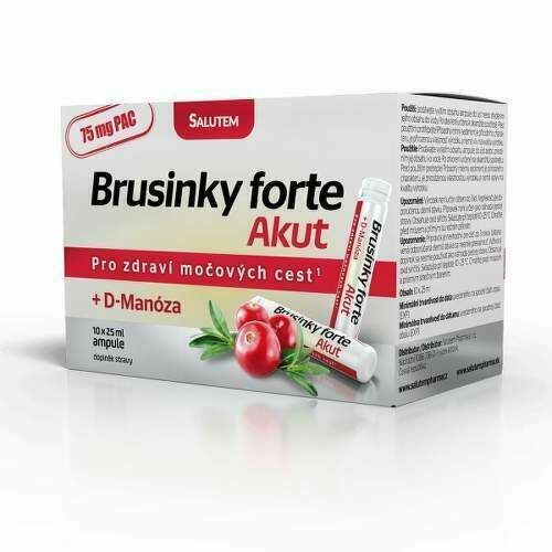Brusinky Forte Akut 1500mg + D-Manosa 10 ampulí porovnat ceny