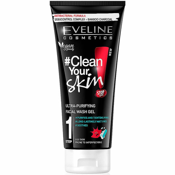 EVELINE Pure Control - Mycí gel pro hloubkové čištění pleti 200 ml porovnat ceny