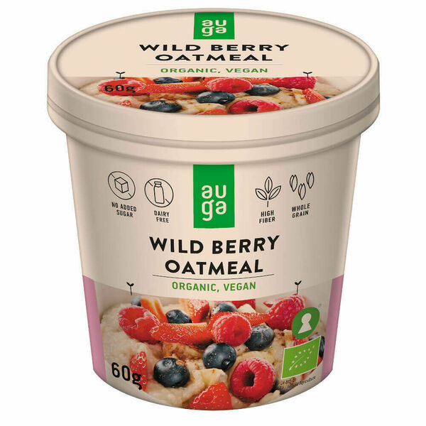 Auga Organic Oatmeal, bio ovesná kaše s lesním ovocem, 60g porovnat ceny