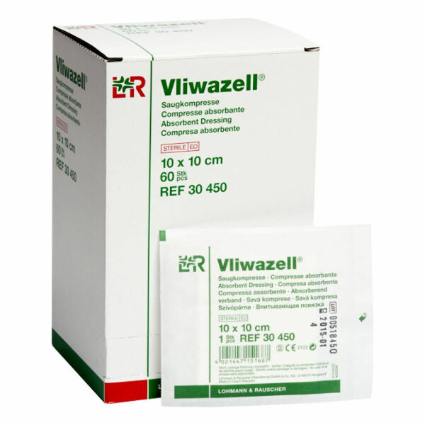 Komprese Vliwazell sterilní vysoce absorpční 10 x 10 cm 60 ks porovnat ceny