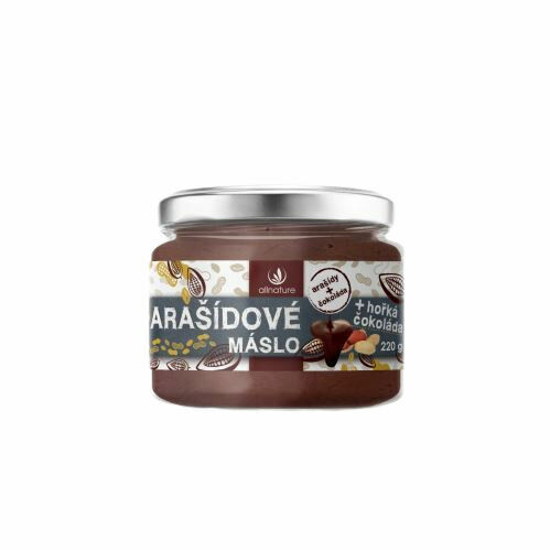 Allnature Arašídové máslo s hořkou čokoládou 220g porovnat ceny