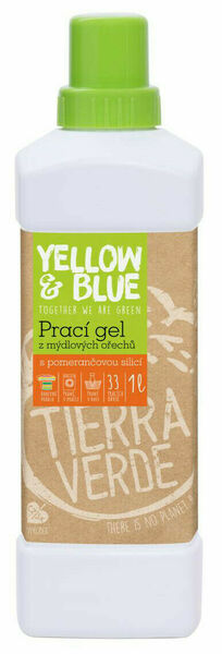 Yellow&Blue  Yellow and Blue Prací gel s pomerančem z bio mýdlových ořechů 1l porovnat ceny
