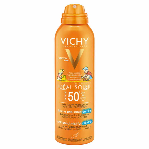 Vichy Idéal Soleil SPF 50 Jemný sprej pro děti odpuzující písek 200ml porovnat ceny