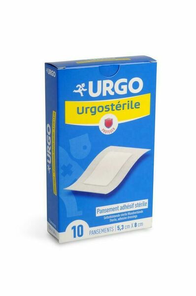 URGO URGOSTERILE Sterilní náplast 5,3cmx8cm 10ks porovnat ceny
