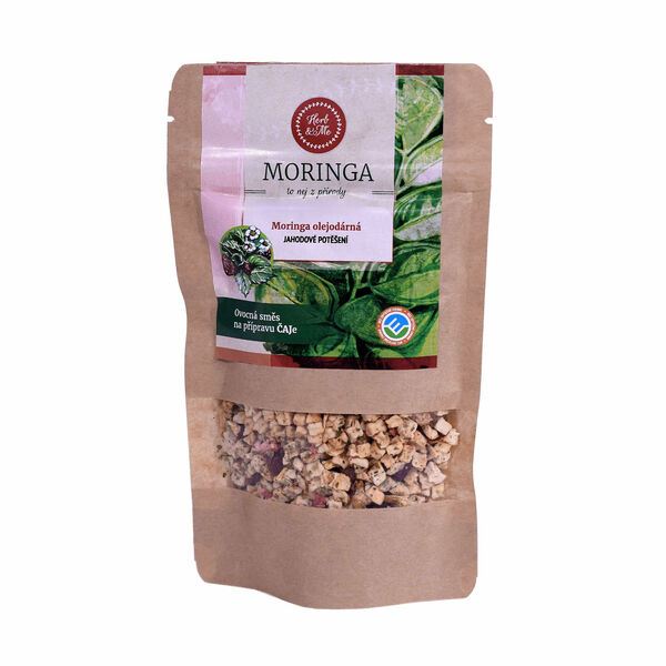 Herb&Me Moringa Jahodové potěšení s moringou sypaný čaj 50 g porovnat ceny