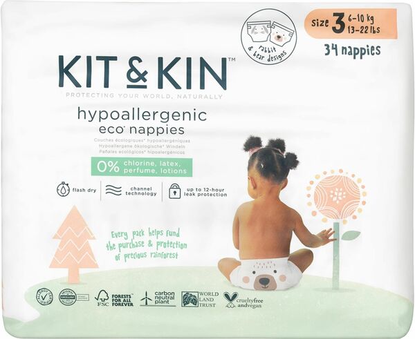 Kit & Kin Eko plenky, velikost 3 (34 ks) porovnat ceny