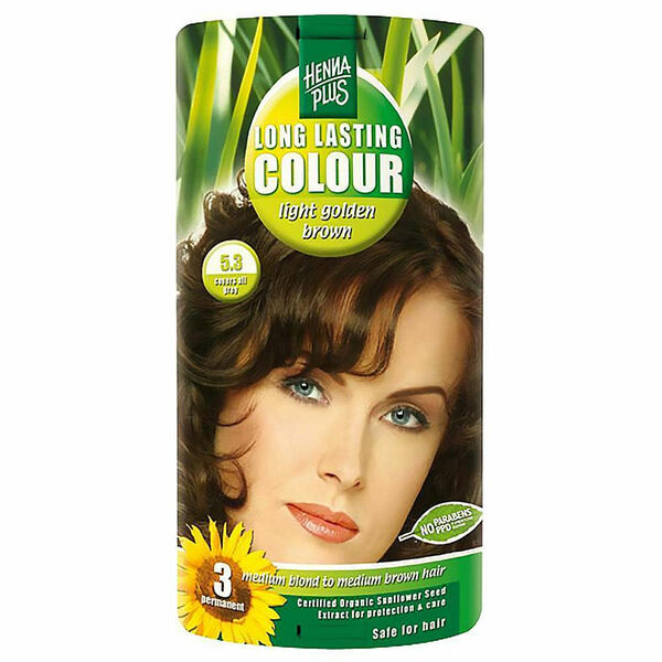 HENNA PLUS Přírodní barva na vlasy SVĚTLE ZLATÁ HNĚDÁ 5.3 100 ml porovnat ceny