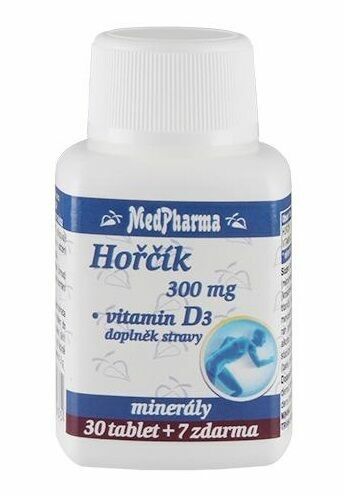 MedPharma Hořčík 300mg + Vitamín D3 37 tablet porovnat ceny