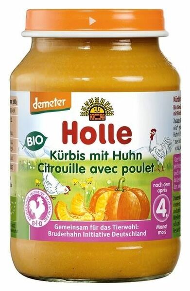 Holle bio dětská přesnídávka Dýně s kuřecím masem porovnat ceny