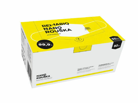 České jednorázové nano roušky Rehabiq s účinností 12 hodin, 50 ks porovnat ceny