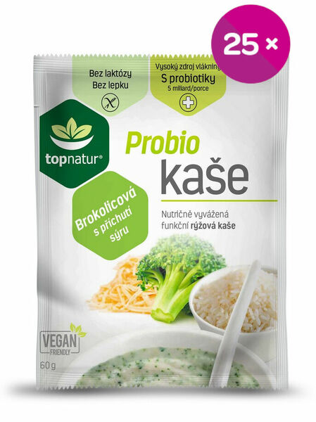 Topnatur Probio kaše brokolicová s příchutí sýra 25x60g porovnat ceny