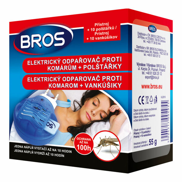 Bros elektrický odpařovač proti komárům + polštářky 10ks porovnat ceny