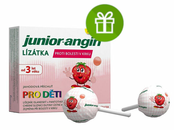 Junior-angin Lízátka pro děti 8ks + Dárek dětské tetování porovnat ceny