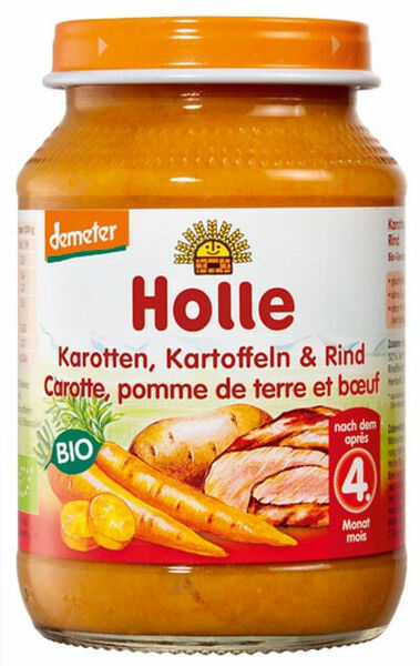 Holle bio dětská přesnídávka Mrkev, brambor a hovězí maso porovnat ceny