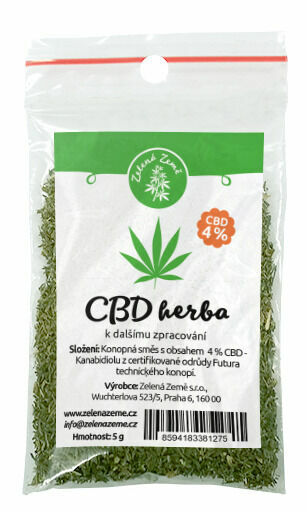 Zelená země CBD Herba 4% k dalšímu zpracování 5g porovnat ceny
