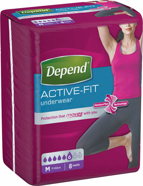 Natahovací kalhotky Depend Active-Fit pro ženy M 8ks porovnat ceny
