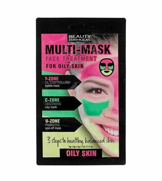 BeautyFormulas  Beauty Formulas Třízónová pleťová maska pro mastnou pleť 3x5g porovnat ceny