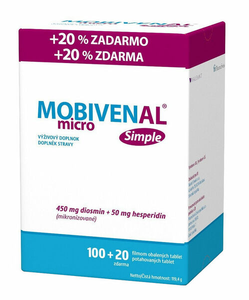 Mobivenal Micro Simple 100+20 tablet porovnat ceny