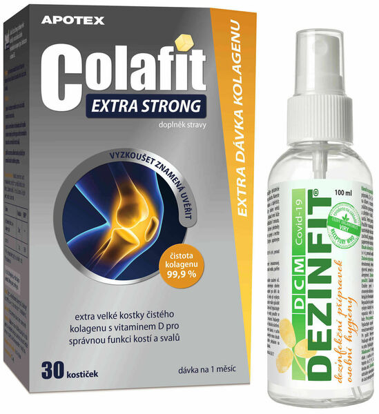 Colafit Extra strong 30 kostiček + dezinfekce 100ml porovnat ceny