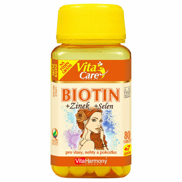 VITAHARMONY Biotin 300 µg + Selen + Zinek - 87 tablet porovnat ceny