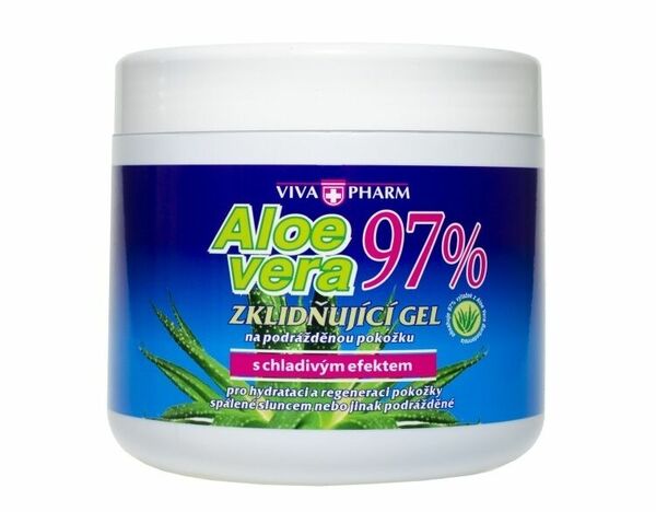 VivaPharm Aloe Vera zklidňující gel s 97% aloe v doze 600ml porovnat ceny