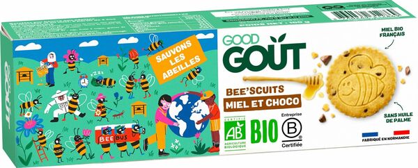 Good Gout BIO Bee´scuits, sušenky s medem a kousky čokolády 100g porovnat ceny