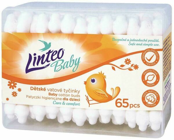 Vatové tyčinky Linteo Baby 65 ks v boxu porovnat ceny