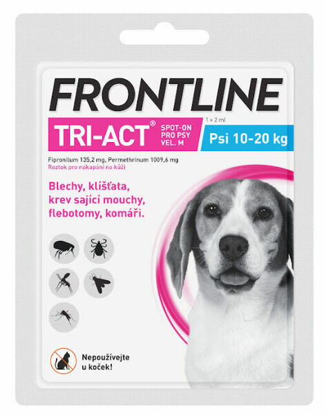 Frontline Tri-Act psi 10-20kg spot-on 1x1pipeta porovnat ceny