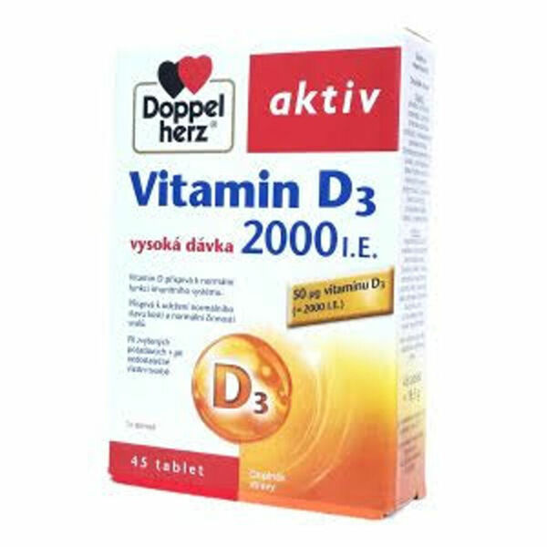 DOPPEL HERZ Vitamin D3 2000 I.E. 45 tablet porovnat ceny