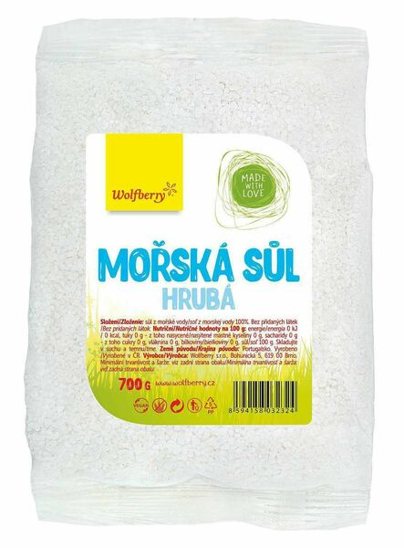 Wolfberry Mořská sůl hrubá v sáčku 700g porovnat ceny
