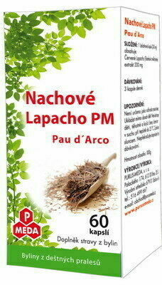PMeda  Nachové Lapacho PM (Pau d´Arco) 60 kapslí porovnat ceny